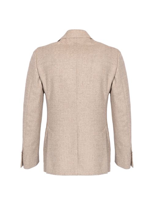 Giacca monopetto Iconic Drop 7 in lana e cashmere Beige LARDINI | CN528AE AAIF65516220